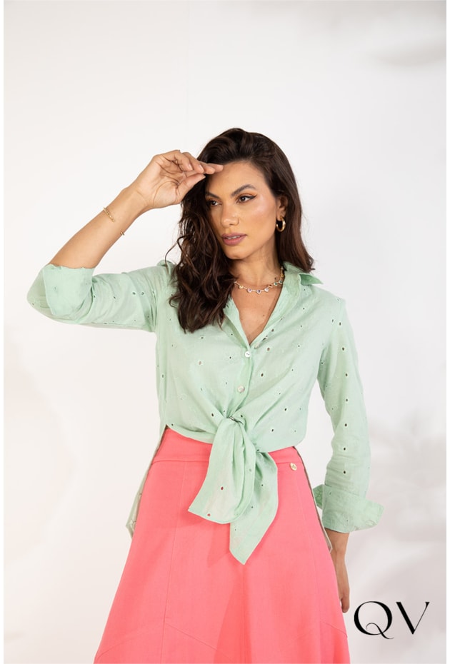 CAMISA MAXI LAISE VERDE - LEKAZIS