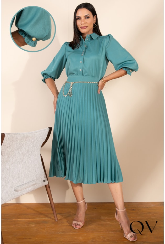 CAMISA MAXI VERDE ESCURO - LEKAZIS CAMISA MAXI VERDE ESCURO - LEKAZIS