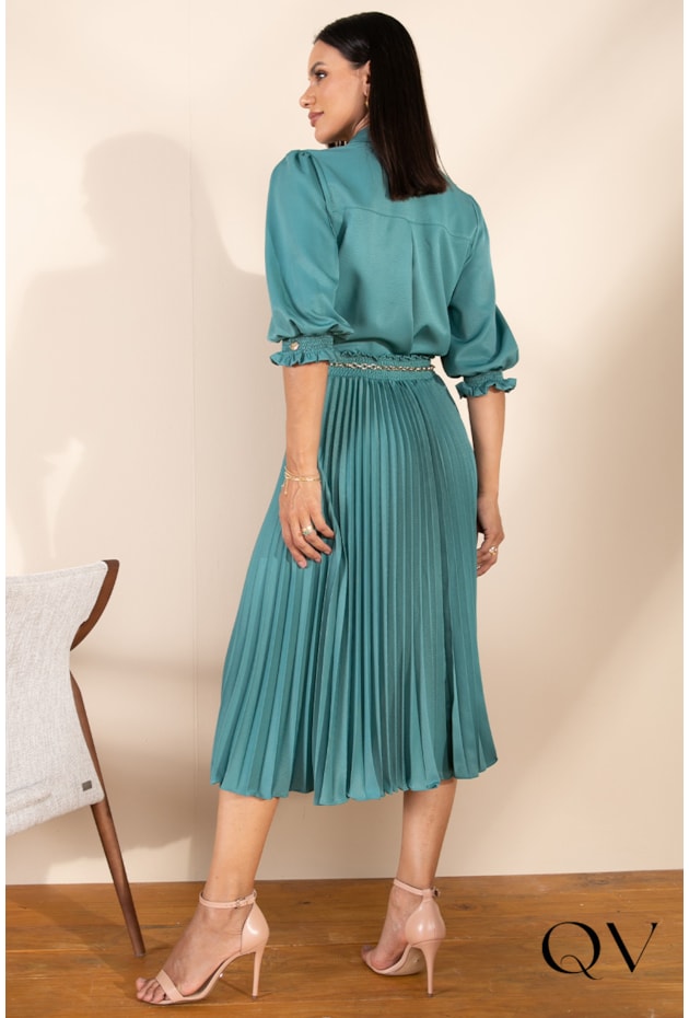 CAMISA MAXI VERDE ESCURO - LEKAZIS CAMISA MAXI VERDE ESCURO - LEKAZIS