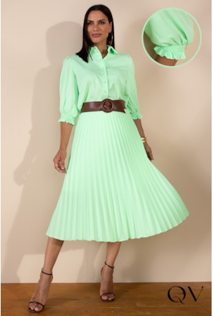 CAMISA MAXI VERDE LIMA - LEKAZIS CAMISA MAXI VERDE LIMA - LEKAZIS