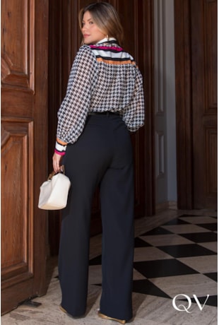 CAMISA RETA EM CHIFFON ESTAMPADO - LUZIA FAZZOLLI