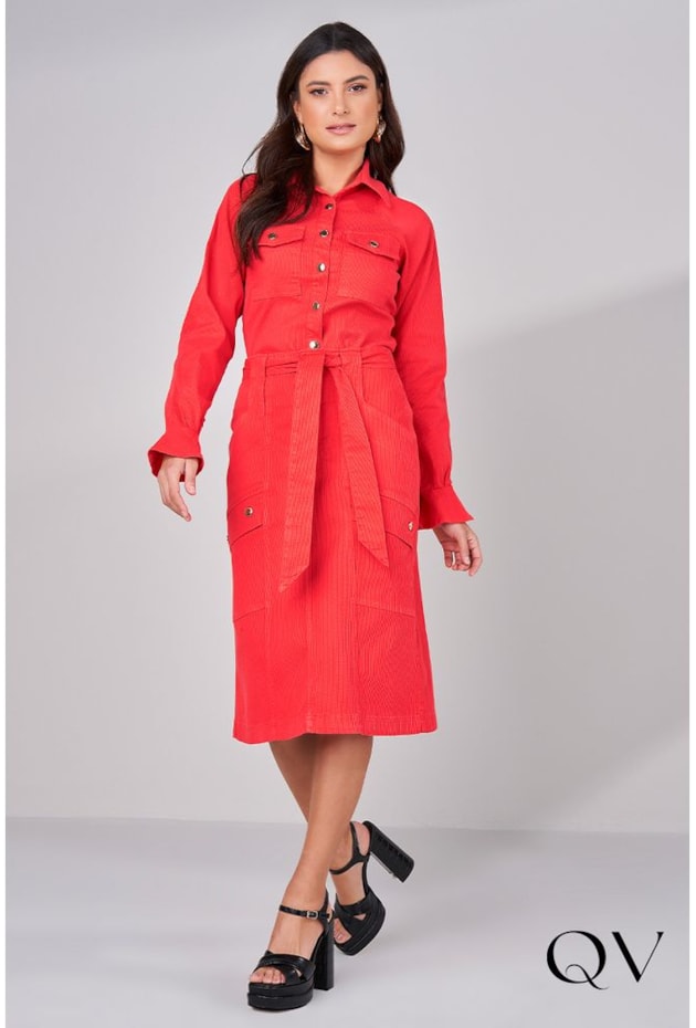 CAMISA SARJA PUNHO FRANZIDO VERMELHO - TITANIUM JEANS CAMISA SARJA PUNHO FRANZIDO VERMELHO - TITANIUM JEANS