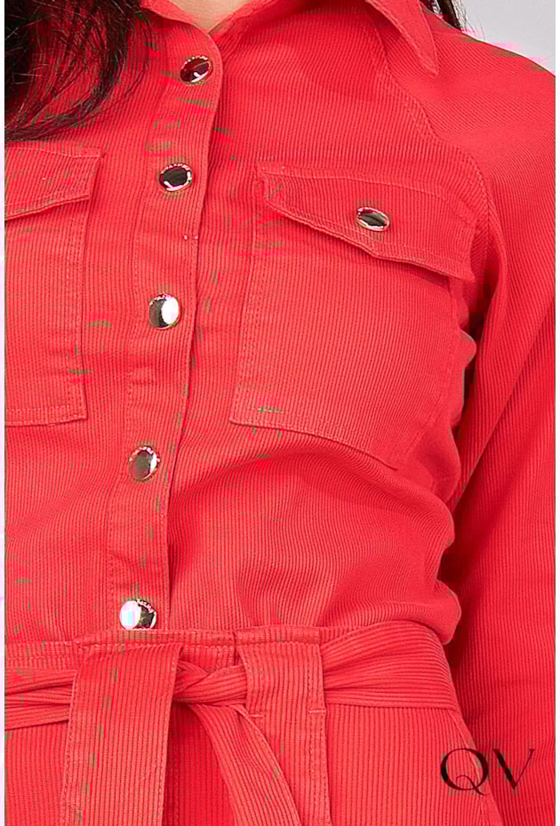 CAMISA SARJA PUNHO FRANZIDO VERMELHO - TITANIUM JEANS CAMISA SARJA PUNHO FRANZIDO VERMELHO - TITANIUM JEANS