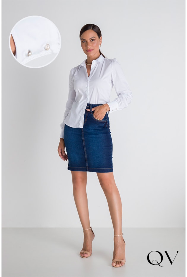 CAMISA TRADICIONAL BRANCO - LEKAZIS CAMISA TRADICIONAL BRANCO - LEKAZIS