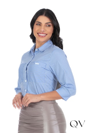 CAMISA TRADICIONAL LISTRADA AZUL - HAPUK
