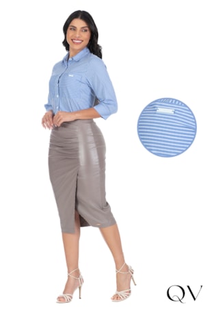 CAMISA TRADICIONAL LISTRADA AZUL - HAPUK
