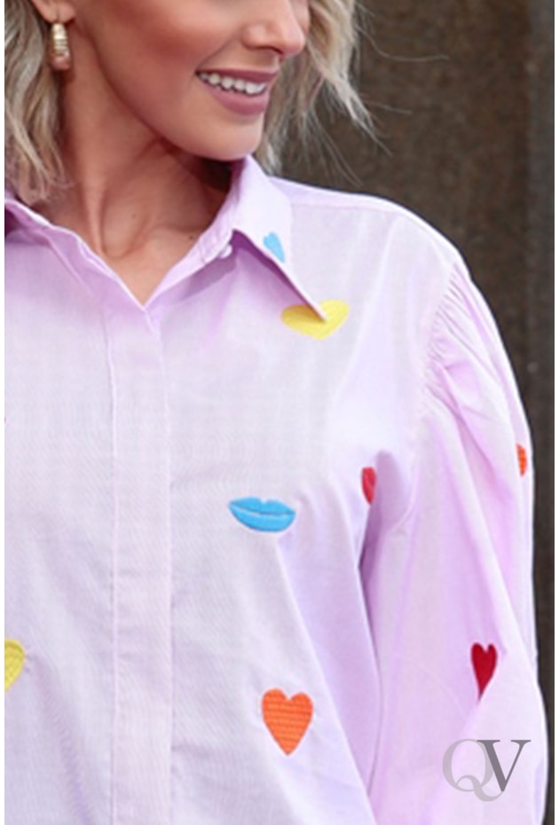 CAMISA TRICOLINE MANGA LONGA ROSA - LUZIA FAZZOLLI CAMISA TRICOLINE MANGA LONGA ROSA - LUZIA FAZZOLLI