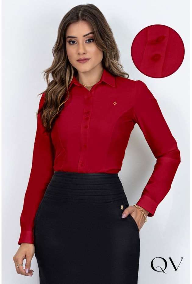 CAMISA TRICOLINE VERMELHO - VIA TOLENTINO