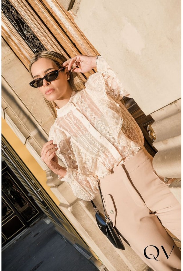 CAMISA TULE COM BABADOS BEGE - LUZIA FAZZOLLI CAMISA TULE COM BABADOS BEGE - LUZIA FAZZOLLI