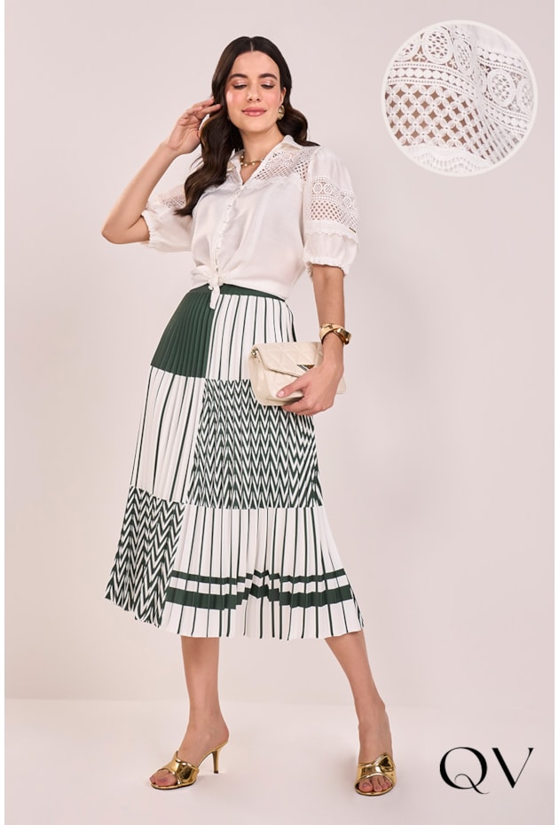 CAMISA VISCOSE EM GUIPIR OFF - FASCÍNIUS CAMISA VISCOSE EM GUIPIR OFF - FASCÍNIUS
