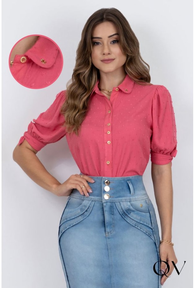 CAMISA VISCOSE PIPOQUINHA GOIABA - VIA TOLENTINO CAMISA VISCOSE PIPOQUINHA GOIABA - VIA TOLENTINO