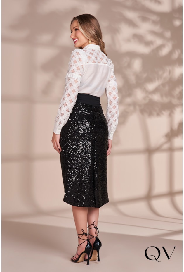 CAMISA VISCOSE RENDA VAZADA OFF WHITE - FASCÍNIUS CAMISA VISCOSE RENDA VAZADA OFF WHITE - FASCÍNIUS