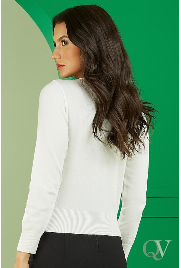 CARDIGAN COM PÉROLAS OFF WHITE - JANY PIM CARDIGAN COM PÉROLAS OFF WHITE - JANY PIM