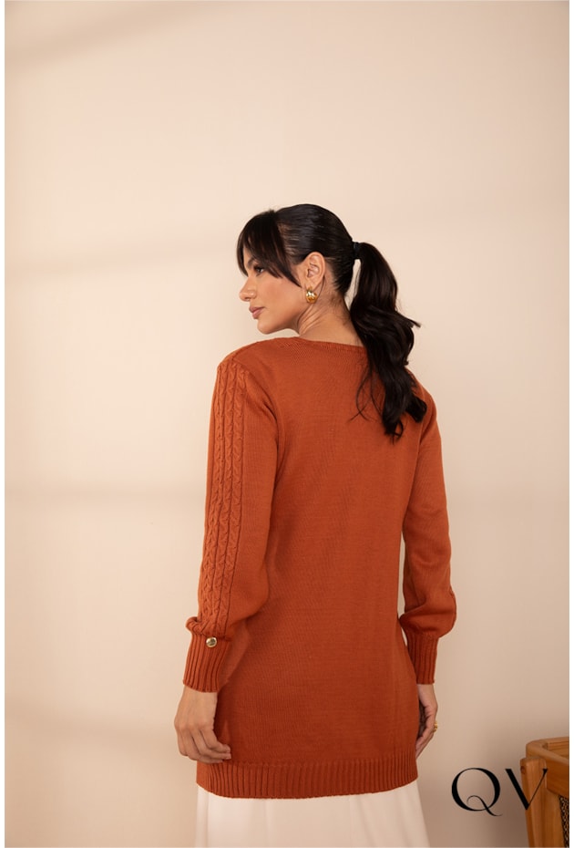 CARDIGAN EM TRICOT CARAMELO - LEKAZIS CARDIGAN EM TRICOT CARAMELO - LEKAZIS