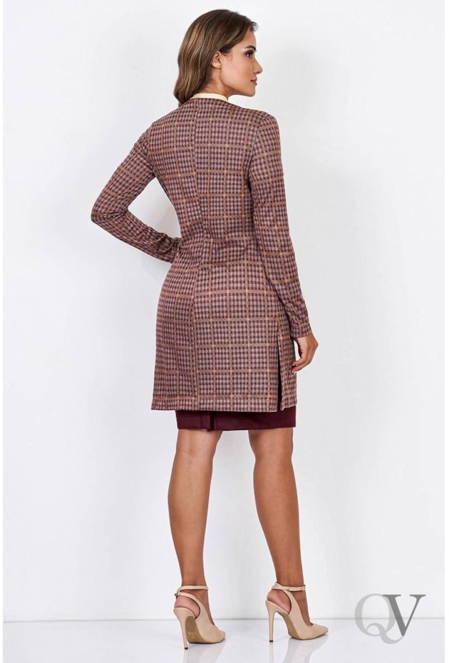 CARDIGAN VISCOSE FENDAS LATERAIS MARROM - VIA TOLENTINO CARDIGAN VISCOSE FENDAS LATERAIS MARROM - VIA TOLENTINO