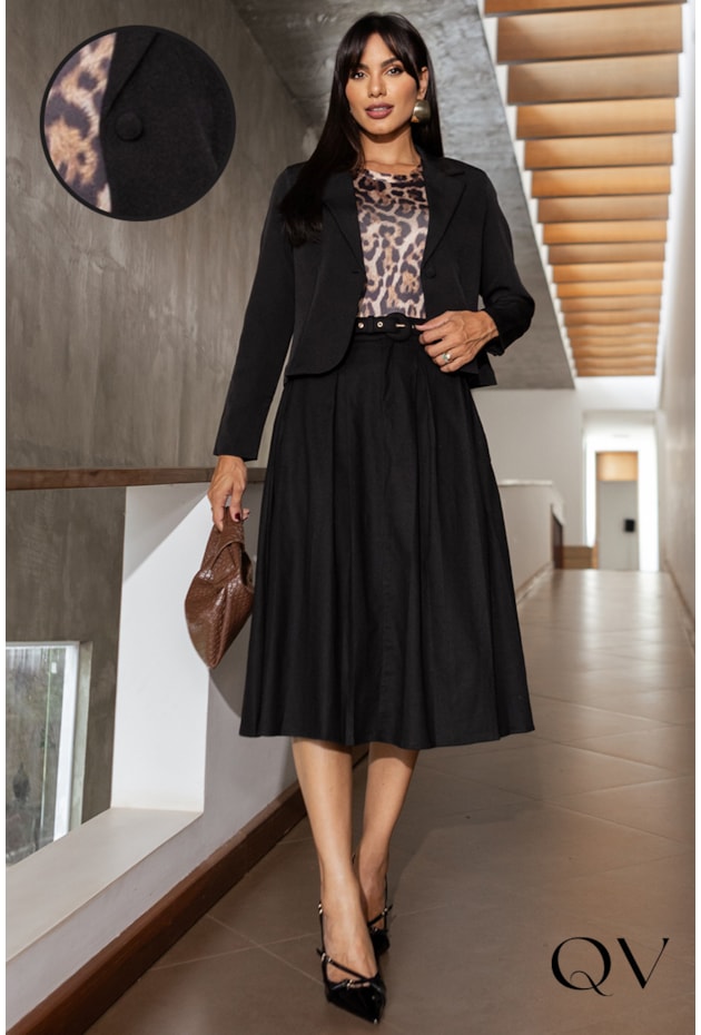 CASACO ALFAIATARIA PRETO - JANY PIM CASACO ALFAIATARIA PRETO - JANY PIM