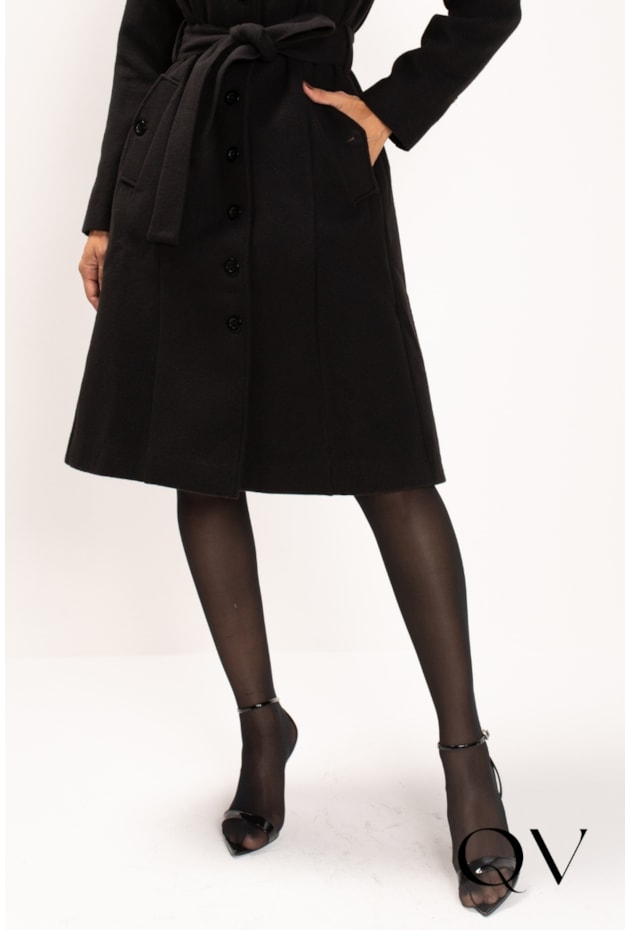 CASACO EM LÃ BATIDA PRETO - LEKAZIS CASACO EM LÃ BATIDA PRETO - LEKAZIS