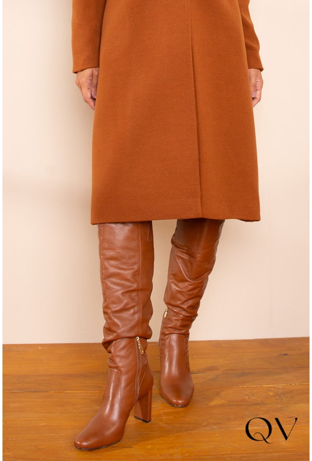 CASACO MIDI LÃ CARAMELO - LEKAZIS CASACO MIDI LÃ CARAMELO - LEKAZIS