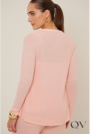 CASACO SLIM EM MALHA TRICOT NUDE - LINDA DE MORRER CASACO SLIM EM MALHA TRICOT NUDE - LINDA DE MORRER