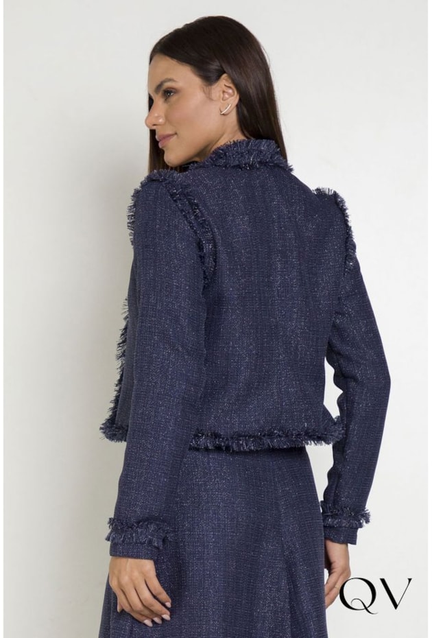CASAQUETO TWEED COM LUREX MARINHO - LEKAZIS CASAQUETO TWEED COM LUREX MARINHO - LEKAZIS