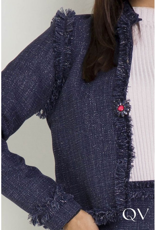 CASAQUETO TWEED COM LUREX MARINHO - LEKAZIS CASAQUETO TWEED COM LUREX MARINHO - LEKAZIS