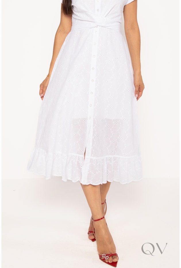 CHEMISE COM MANGA JAPONESA EM LAISE BRANCO - LEKAZIS