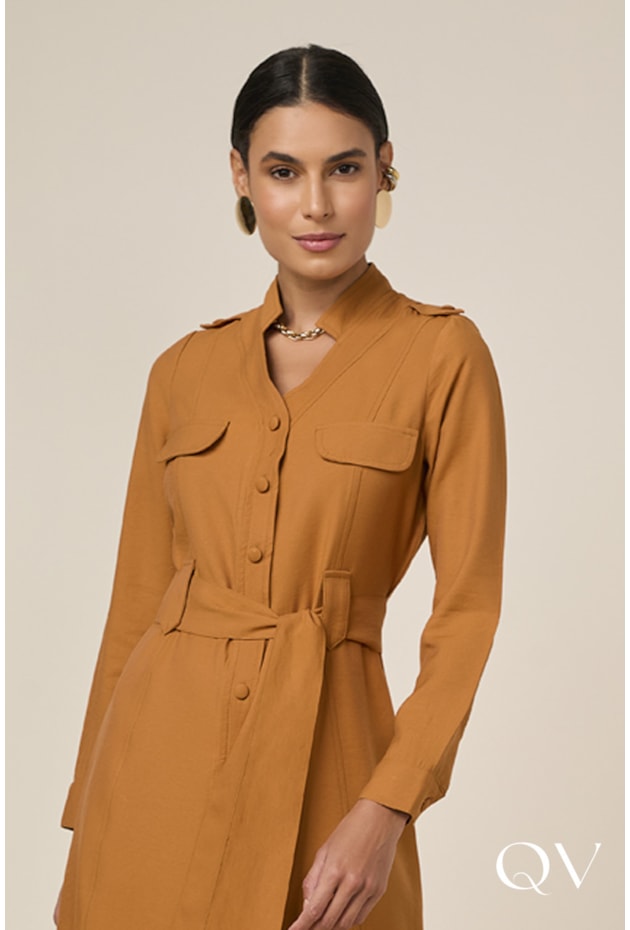 CHEMISE EM ALFAIATARIA DE VISCOSE GUARANÁ - TITANIUM JEANS CHEMISE EM ALFAIATARIA DE VISCOSE GUARANÁ - TITANIUM JEANS