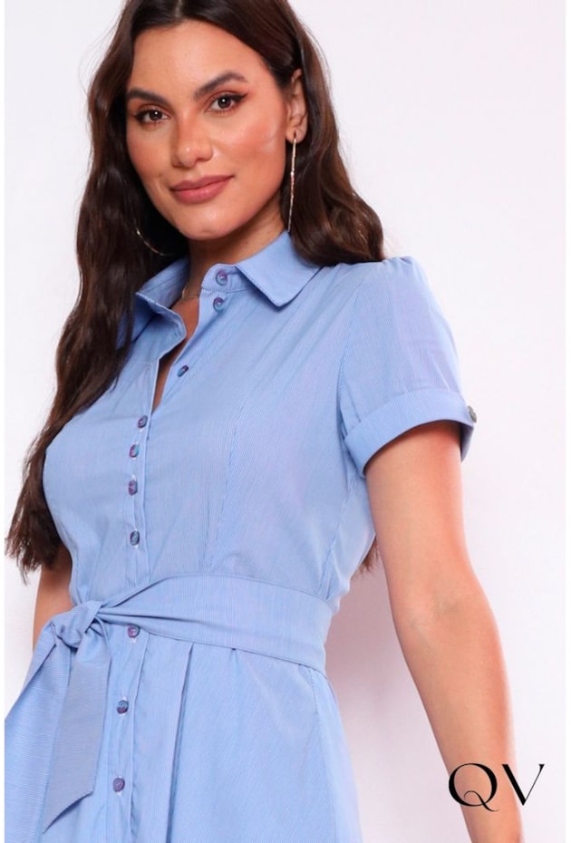 CHEMISE TRICOLINE LISTRADA AZUL - LEKAZIS CHEMISE TRICOLINE LISTRADA AZUL - LEKAZIS