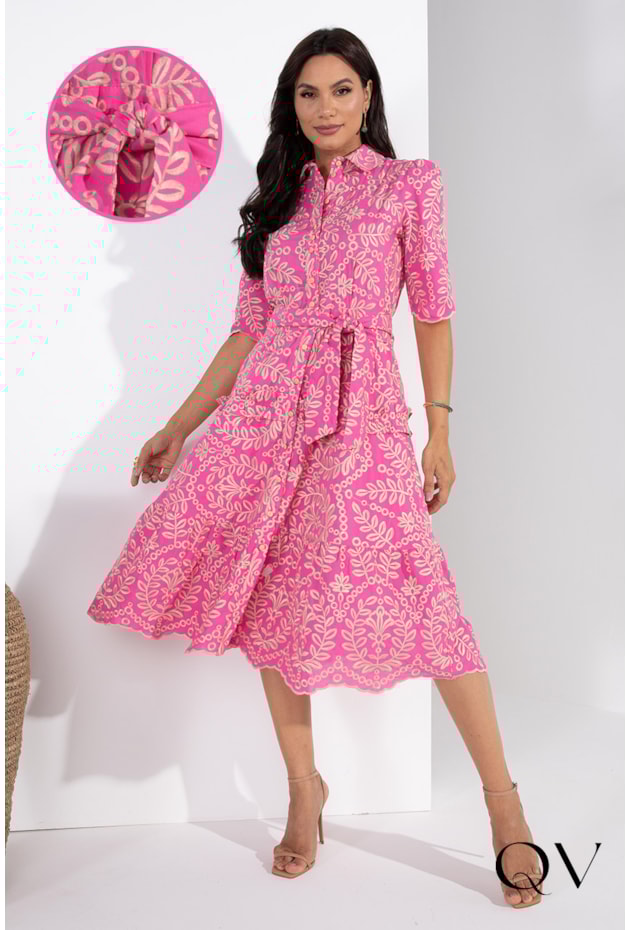 CHEMISIE EM LAISE BORDADO PINK - LEKAZIS CHEMISIE EM LAISE BORDADO PINK - LEKAZIS