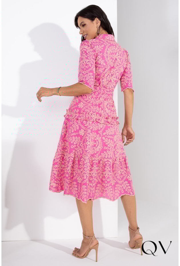 CHEMISIE EM LAISE BORDADO PINK - LEKAZIS CHEMISIE EM LAISE BORDADO PINK - LEKAZIS