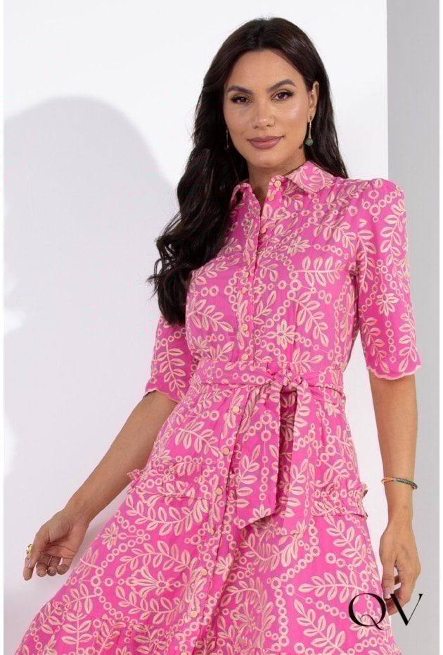 CHEMISIE EM LAISE BORDADO PINK - LEKAZIS CHEMISIE EM LAISE BORDADO PINK - LEKAZIS