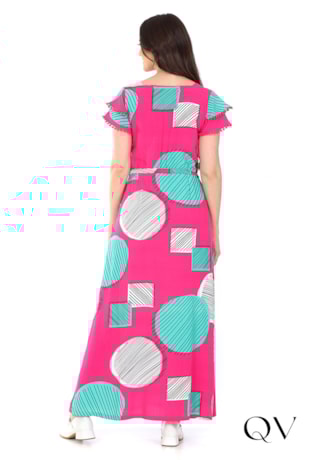 CHEMISIE ESTAMPADA COM BABADOS PINK - HAPUK