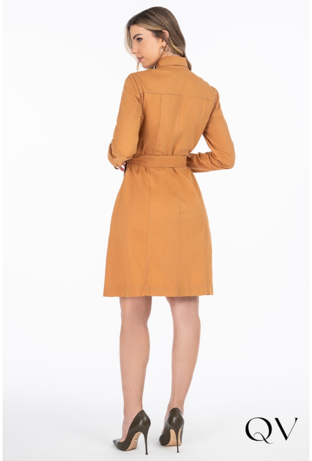 CHEMISIE SARJA COM BOLSOS CARAMELO - VIA TOLENTINO CHEMISIE SARJA COM BOLSOS CARAMELO - VIA TOLENTINO