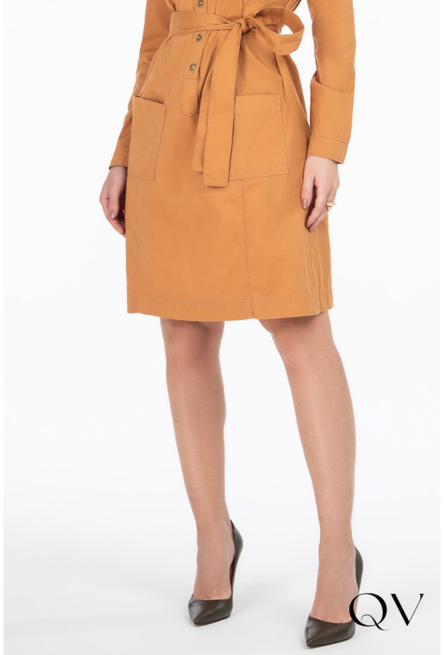 CHEMISIE SARJA COM BOLSOS CARAMELO - VIA TOLENTINO CHEMISIE SARJA COM BOLSOS CARAMELO - VIA TOLENTINO