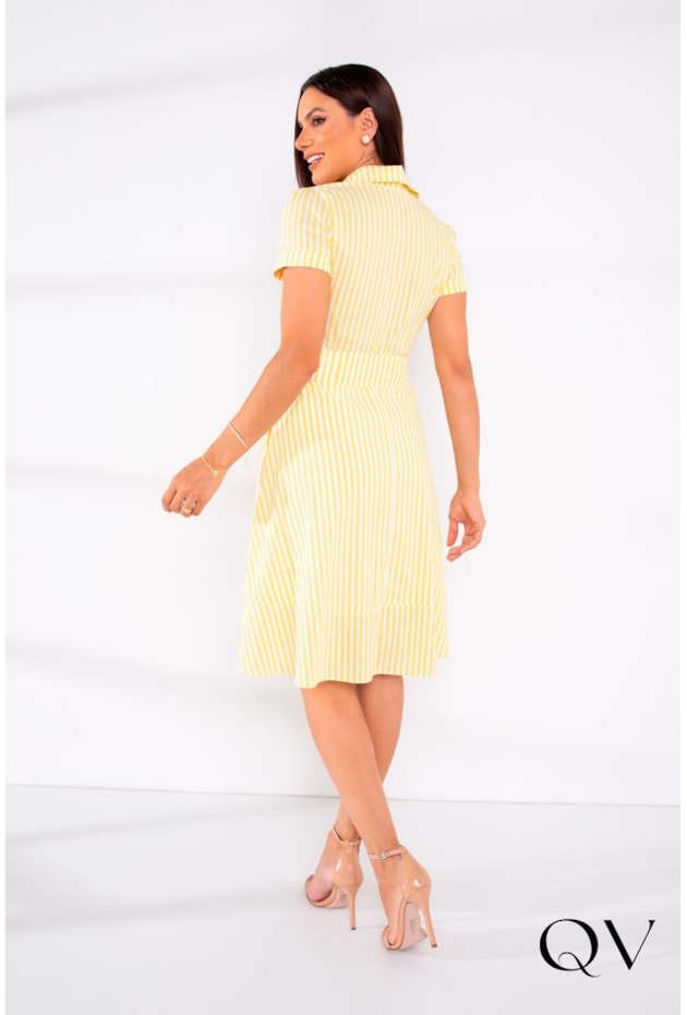 CHEMISIE TRICOLINE LISTRADO AMARELO - LEKAZIS CHEMISIE TRICOLINE LISTRADO AMARELO - LEKAZIS