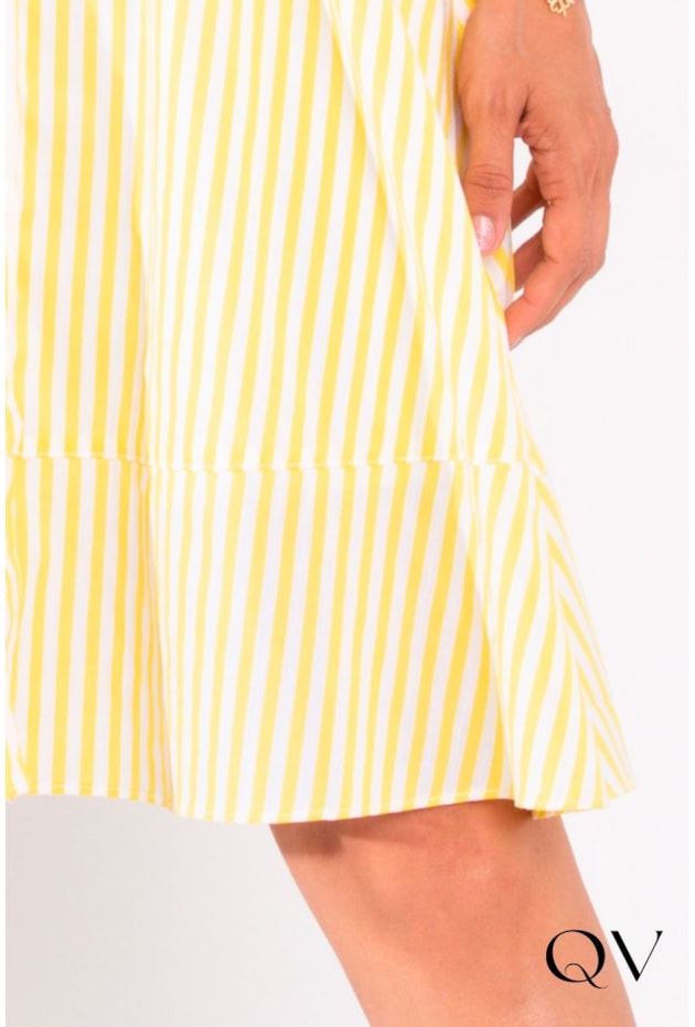 CHEMISIE TRICOLINE LISTRADO AMARELO - LEKAZIS CHEMISIE TRICOLINE LISTRADO AMARELO - LEKAZIS