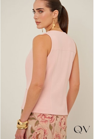 COLETE EM MALHA BLOCK NUDE - LINDA DE MORRER