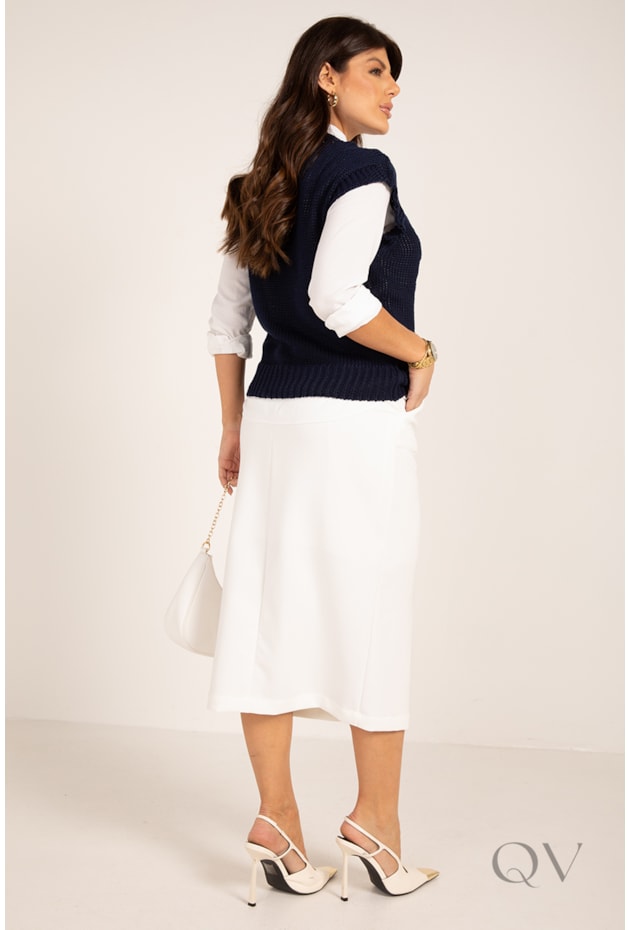 COLETE EM TRICOT MARINHO - LEKAZIS