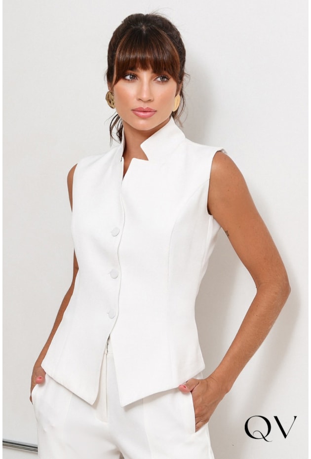 COLETE GOLA PADRE OFF WHITE - LUZIA FAZZOLLI COLETE GOLA PADRE OFF WHITE - LUZIA FAZZOLLI