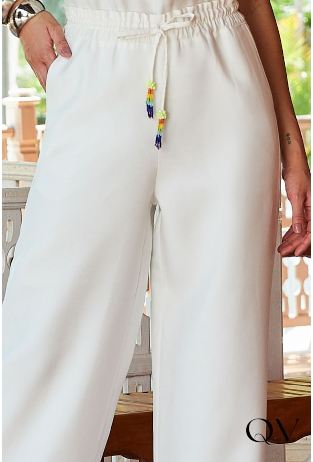 CONJUNTO ALFAIATARIA COM BORDADO OFF WHITE - LUZIA FAZZOLLI CONJUNTO ALFAIATARIA COM BORDADO OFF WHITE - LUZIA FAZZOLLI