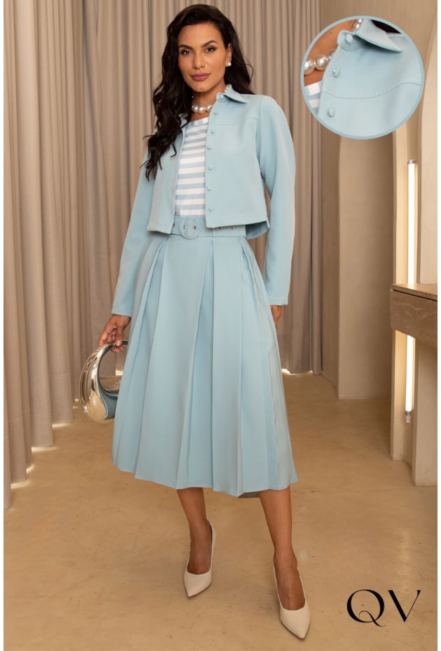 CONJUNTO ALFAIATARIA GODÊ AZUL - JANY PIM CONJUNTO ALFAIATARIA GODÊ AZUL - JANY PIM