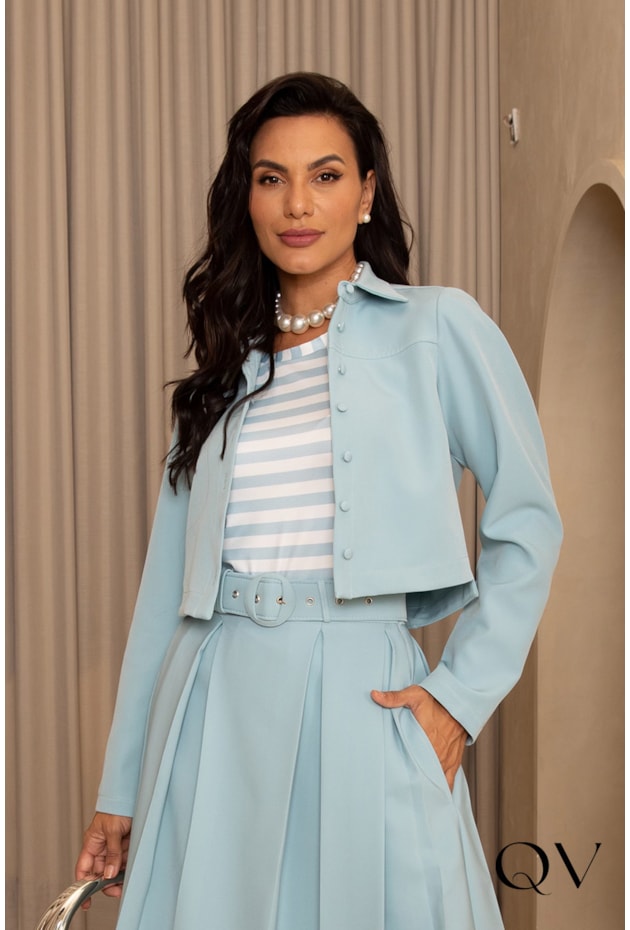 CONJUNTO ALFAIATARIA GODÊ AZUL - JANY PIM CONJUNTO ALFAIATARIA GODÊ AZUL - JANY PIM