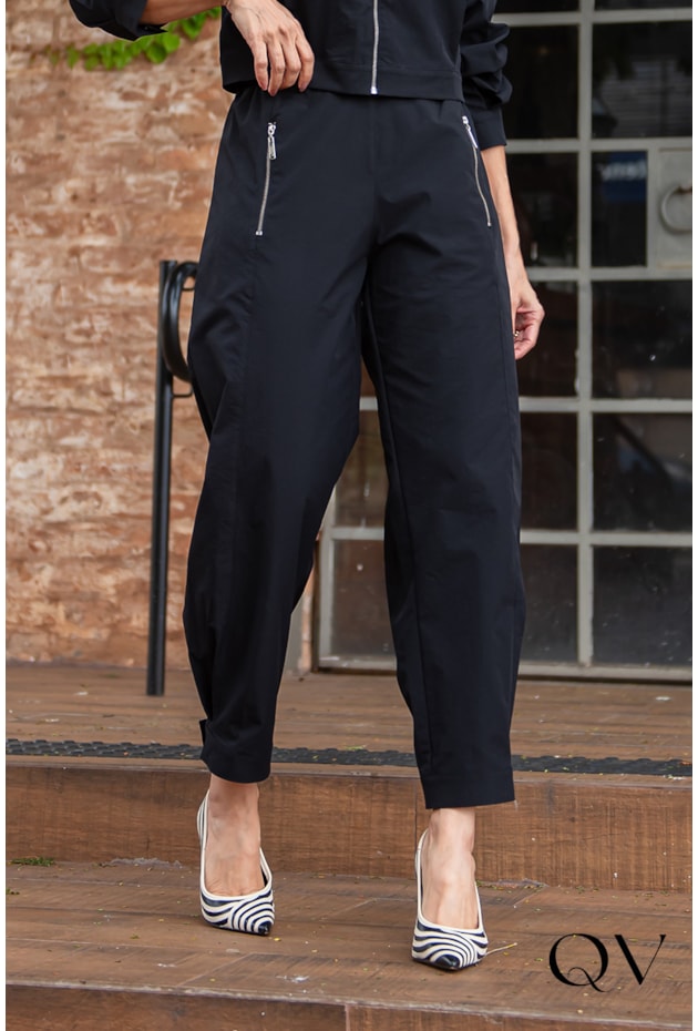 CONJUNTO ALFAIATARIA ZÍPER FRONTAL PRETO - LUZIA FAZZOLLI CONJUNTO ALFAIATARIA ZÍPER FRONTAL PRETO - LUZIA FAZZOLLI