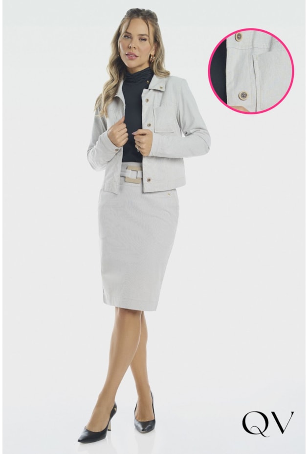 CONJUNTO ALGODÃO STRETCH CREME - VIA TOLENTINO CONJUNTO ALGODÃO STRETCH CREME - VIA TOLENTINO