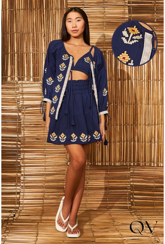 CONJUNTO BORDADO MARINHO - AQUARELLA CONJUNTO BORDADO MARINHO - AQUARELLA