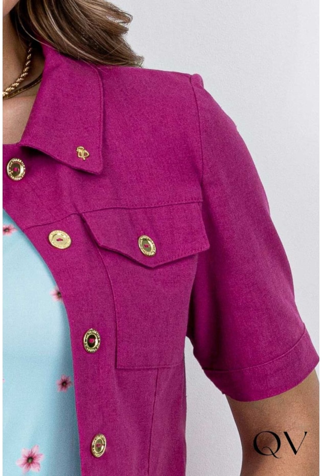 CONJUNTO CASAQUETO MIDI GODÊ FÚCSIA - VIA TOLENTINO CONJUNTO CASAQUETO MIDI GODÊ FÚCSIA - VIA TOLENTINO