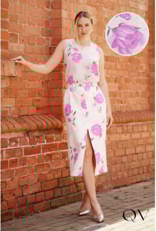 CONJUNTO CHIFFON FLORAL - LUZIA FAZZOLLI 
