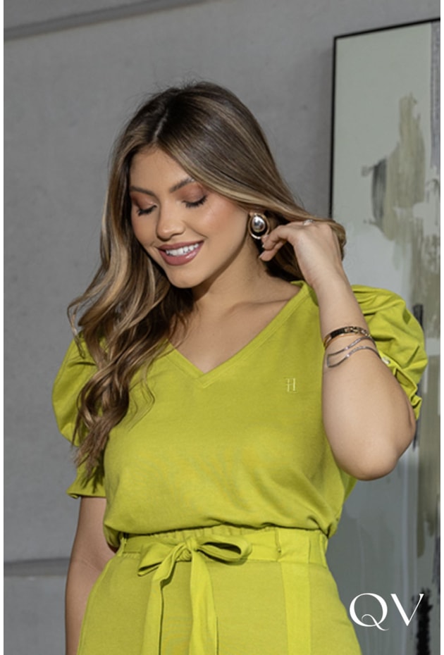 CONJUNTO COMFY EM MOLETOM VERDE LIMA - LUZIA FAZZOLLI