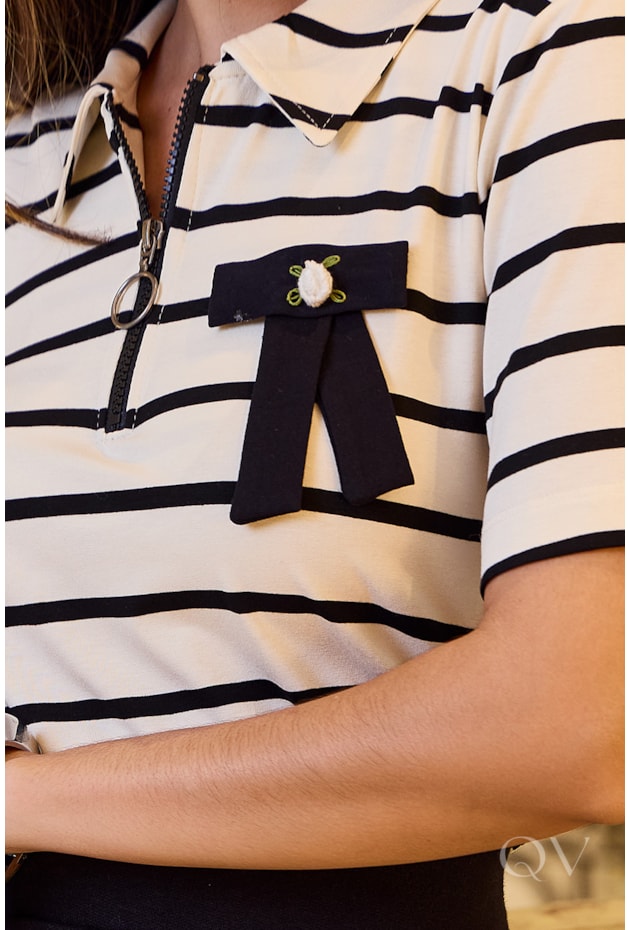 CONJUNTO COMFY EM VISCOLYCRA E MOLETOM LISTRADO - LUZIA FAZZOLLI