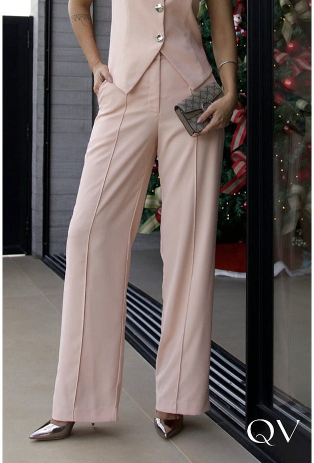 CONJUNTO CREPE ALFAIATARIA SALMÃO - LUZIA FAZZOLLI